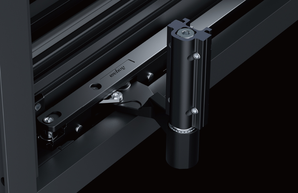 Self-locking when moved inward, providing safety and convenience